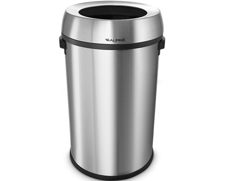 17-Gallon Stainless Steel Indoor Trash Can w/ Open-Top Lid