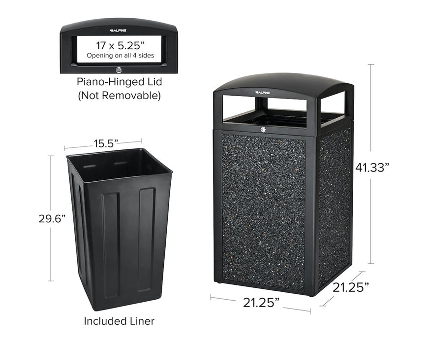 Rugged 40-Gallon All-Weather Trash Can