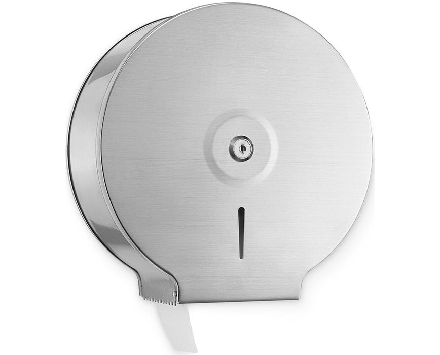 Jumbo Toilet Tissue Dispenser, Stainless Steel Brushed