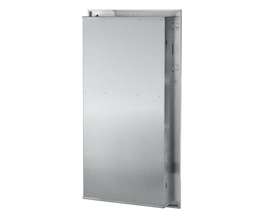 Recessed Stainless Steel Paper Towel Dispenser and Waste Receptacle