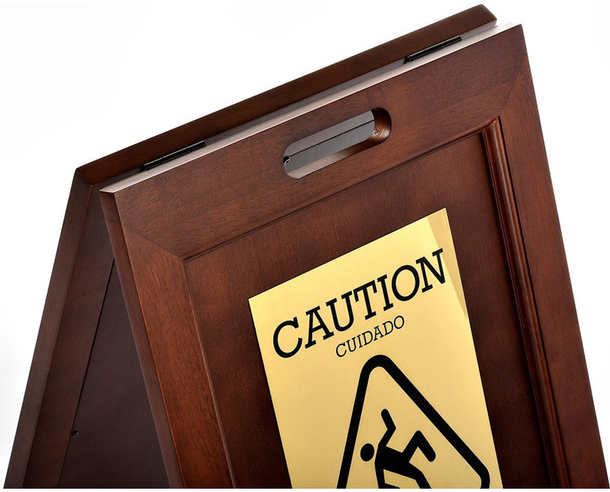 Double-Sided Plated Wet Floor Sign