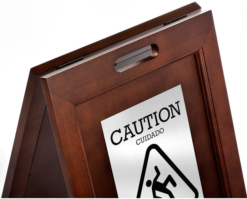 Double-Sided Plated Wet Floor Sign