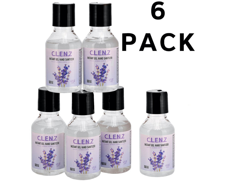CLENZ 4 oz Instant GEL Hand Sanitizer (6/cs)