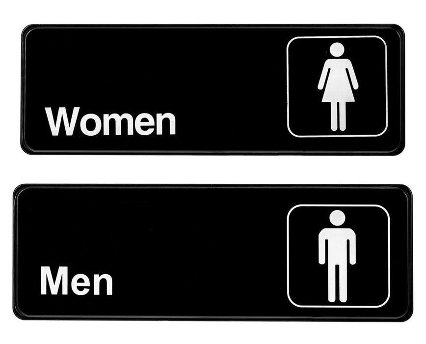 Men and Women Restroom Sign (Set of 2)