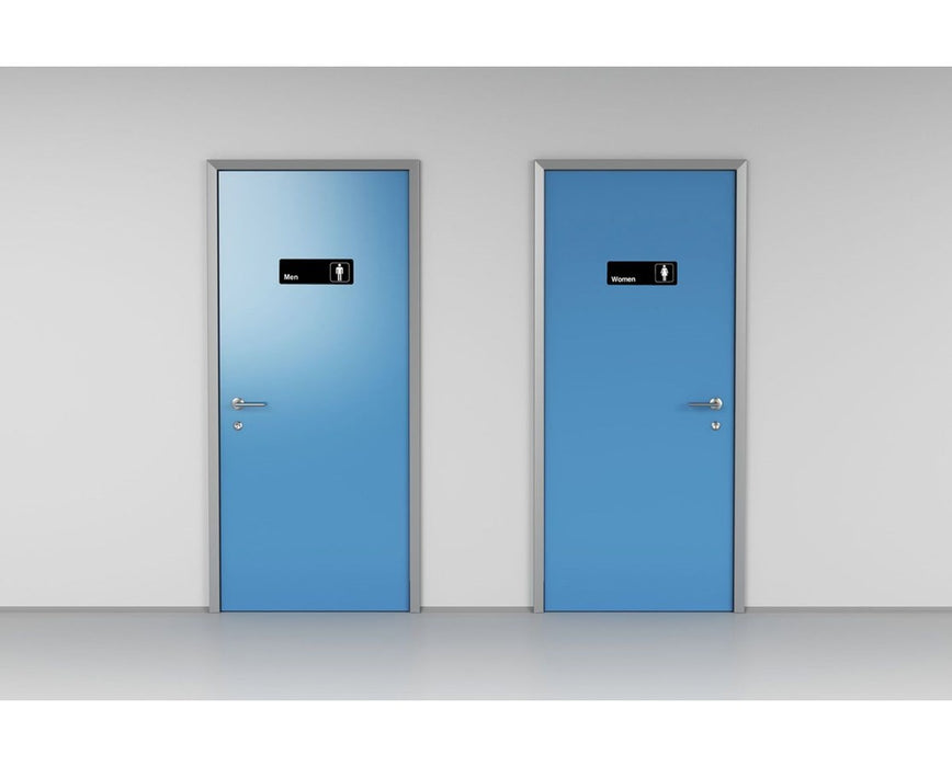 Men and Women Restroom Sign (Set of 2)