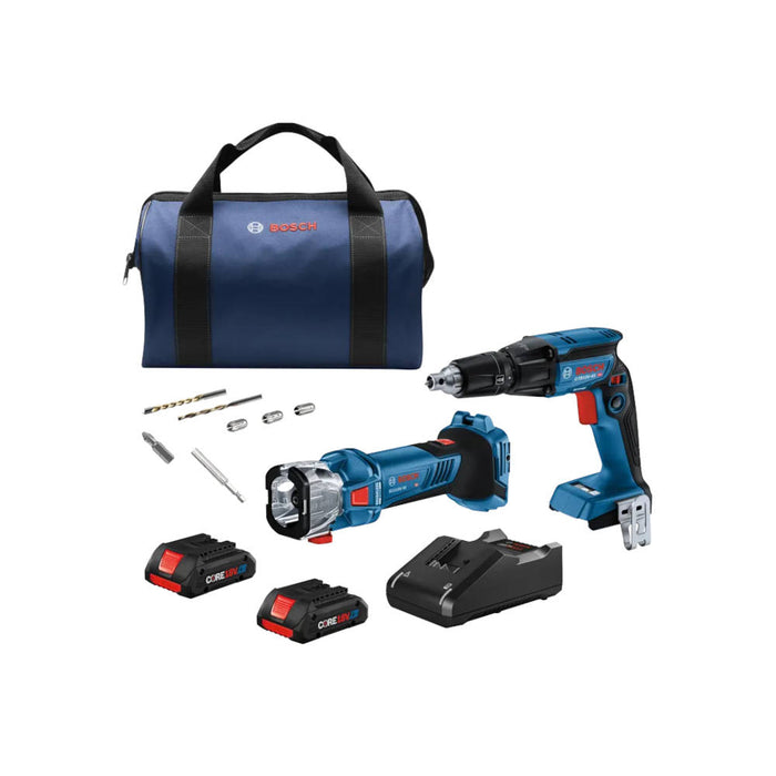 Bosch 18V 2-Tool Brushless Combo Kit w/ Cut-Out Tool & Screwgun | GXL18V-291B25