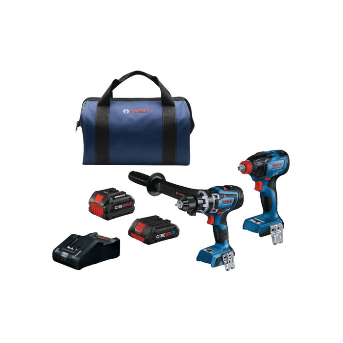 Bosch 18V 2-Tool Connected Combo Kit w/ 1/2" Impact Driver & 1/2" Hammer Drill | GXL18V-260B26