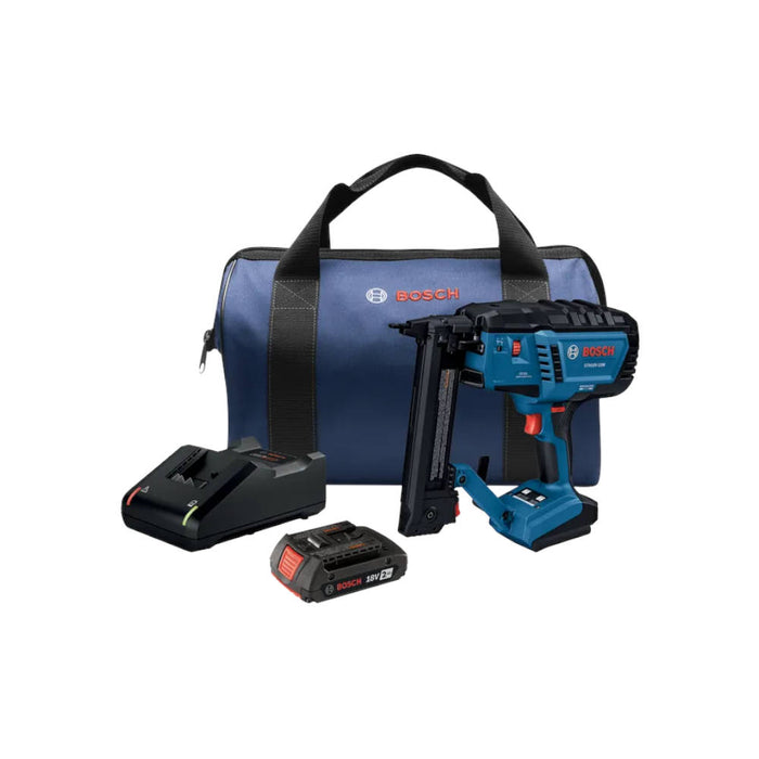Bosch 18V Brushless 18-Gauge Narrow Crown Stapler Kit w/2 Ah Battery | GTH18V-18MB12
