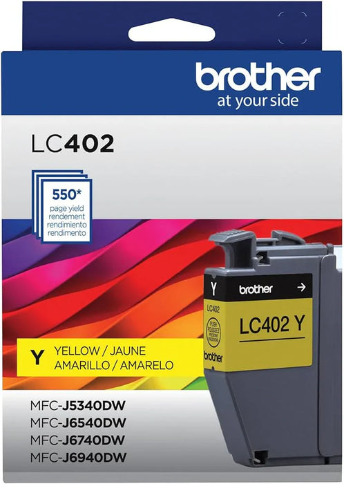 New, Pre-Owned - Brother LC402Y Standard Yield Yellow Ink Cartridge