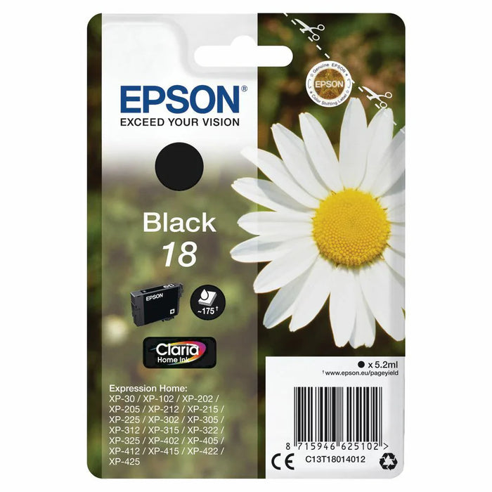 New, Pre-Owned - Epson 18 Standard Yield Yellow Ink Cartridge, C13T18044012