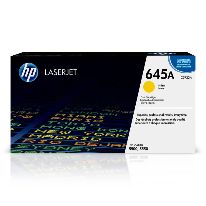New, Pre-Owned - HP 645A Standard-Yield Yellow Toner Cartridge, C9732A