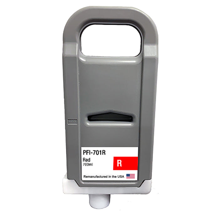 U.S. Remanufactured for Canon PFI-701R 700ml Red  Ink Cartridge