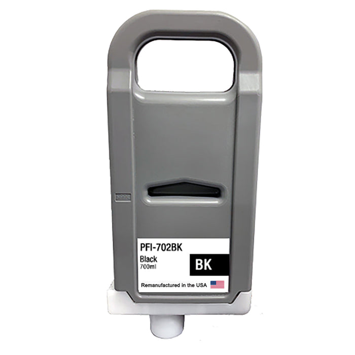 U.S. Remanufactured for Canon PFI-702BK 700ml Black Ink Cartridge