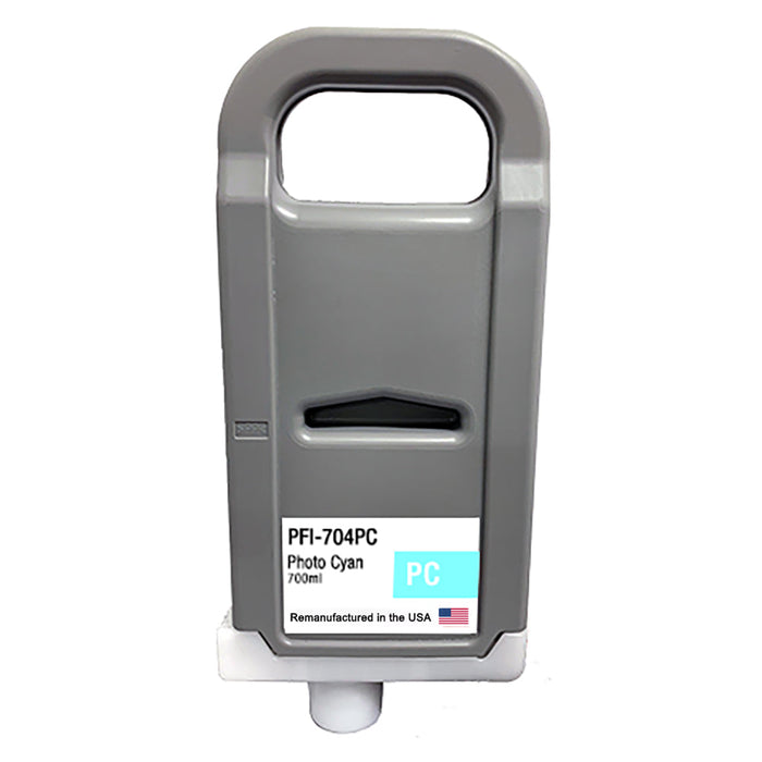 U.S. Remanufactured for Canon PFI-704PC 700ml Photo Cyan Ink Cartridge