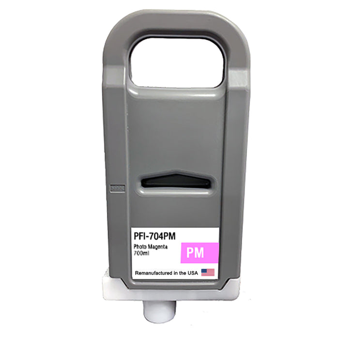 U.S. Remanufactured for Canon PFI-704PM 700ml Photo Magenta Ink Cartridge