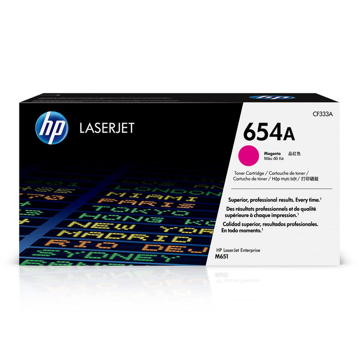 New, Pre-Owned - HP 654A Magenta LaserJet Toner Cartridge, CF333A