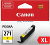 New, Pre-Owned -  CLI-271XL High Yield Yellow Inkjet Cartridge, 0339C001
