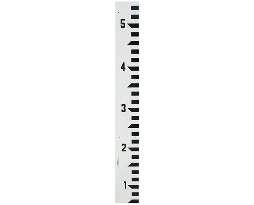 Crain 7-Inch Wide Stream Gauge (10ths, Feet), 10.5-15.5 Feet