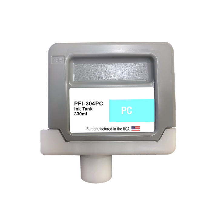 U.S. Remanufactured for Canon PFI-304PC 330ml Photo Cyan Ink Cartridge