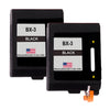 U.S. Remanufactured Ink Cartridges for Canon BX-3 Black Twin Pack
