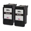 U.S. Remanufactured for Canon PG-260XL Black Ink Cartridge Twin Pack