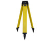 Fiberglass Surveyor's Tripod w/ Aluminum Head, Yellow