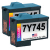 U.S. Remanufactured Ink Cartridges for Dell Series 2 7Y745 Color Twin Pack