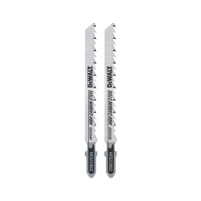 DeWalt DW3750H 4-Inch 6 Tpi Fast Wood Cut Hcs T-Shank Jig Saw Blade (5-Pack),Silver