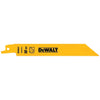 DEWALT DW4811 6 in. 18 TPI Straight Back Bi-Metal Reciprocating Blade (5 Pk)