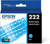 New, Pre-Owned - Epson 222 Cyan Ink Cartridges, T222220-S