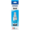 New, Pre-Owned - Epson 664 Ultra High-Yield Cyan Ink Bottle, T664220-S