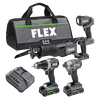 FLEX FXM401-2A 4-Tool Brushless Power Tool Combo Kit with Soft Case