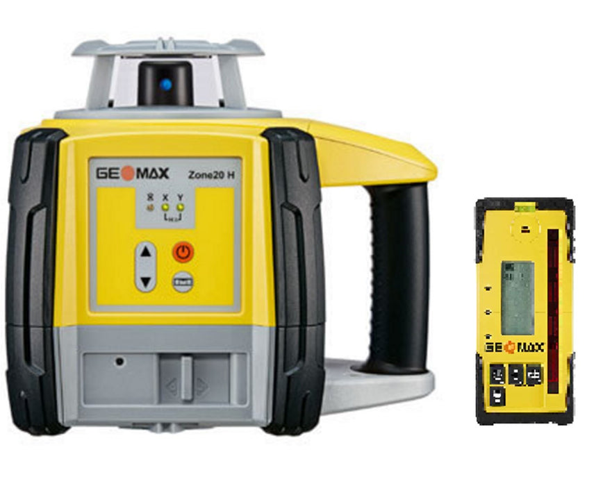 GeoMax Zone20H Self-Leveling Horizontal Rotary Laser with ZRD105 Digital Receiver - 6010637