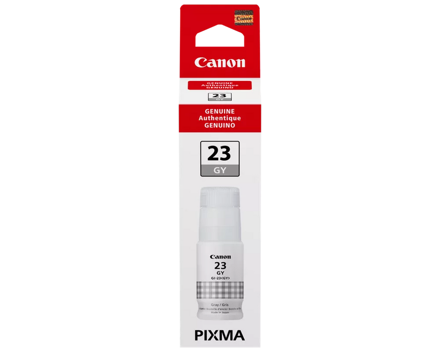 New, Pre-Owned - Canon GI-23 Standard-Yield Gray Ink Bottle, 4705C001