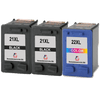 U.S. Remanufactured for HP 21XL 2 Black / HP 22XL 1 Color 3-Pack Ink Cartridges