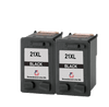 U.S. Remanufactured for HP 21XL (CH569AN) Black Twin Pack Ink Cartridges