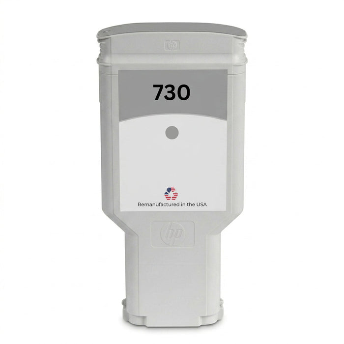 U.S. Remanufactured for HP 730 300ml (P2V72A) Gray Ink Cartridges