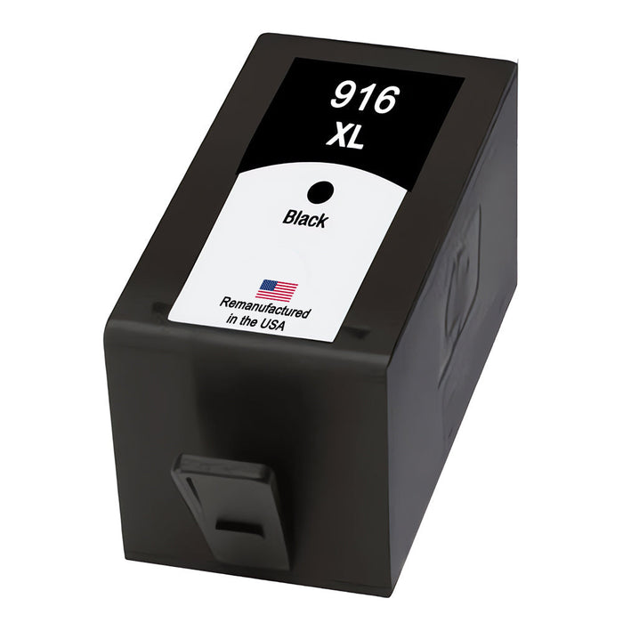 U.S. Remanufactured for HP 916XL (3YL66AN) Black Ink Cartridges