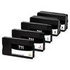 U.S. Remanufactured Ink Cartridges for HP 711XL 2 Black / 711 3 Color 5-pack