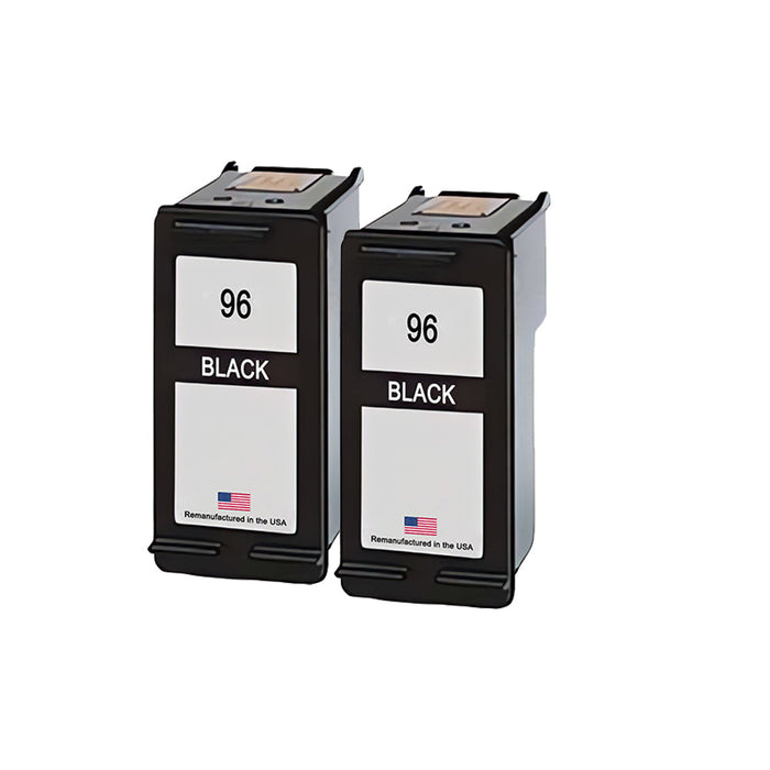 U.S. Remanufactured for HP 96 (C8767WN) Black Twin Pack Ink Cartridges