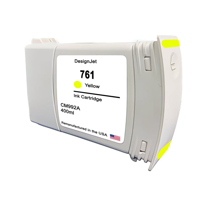 U.S. Remanufactured for HP 761 400mL (CM992A) Yellow Ink Cartridge
