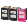 U.S. Remanufactured for HP 64XL 2 Black / 1 Tri-Color 3-Pack Ink Cartridges