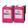 U.S. Remanufactured for HP 65XL (N9K03AN) Color Twin Pack Ink Cartridges