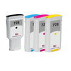 U.S. Remanufactured for HP 728 Matte Black 300mL  / HP 728 130mL Colors 4-Pack Ink Cartridges