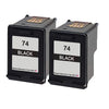 U.S. Remanufactured for HP 74 (CB335WN) Black Twin Pack Ink Cartridges