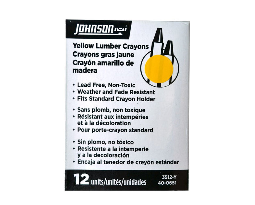 Lumber Crayon Yellow (Qty. 12 per Box)