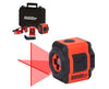 Manual Self-Leveling Cross-Line Laser Kit w/ Magnetic Target, Bracket, Glasses & Case