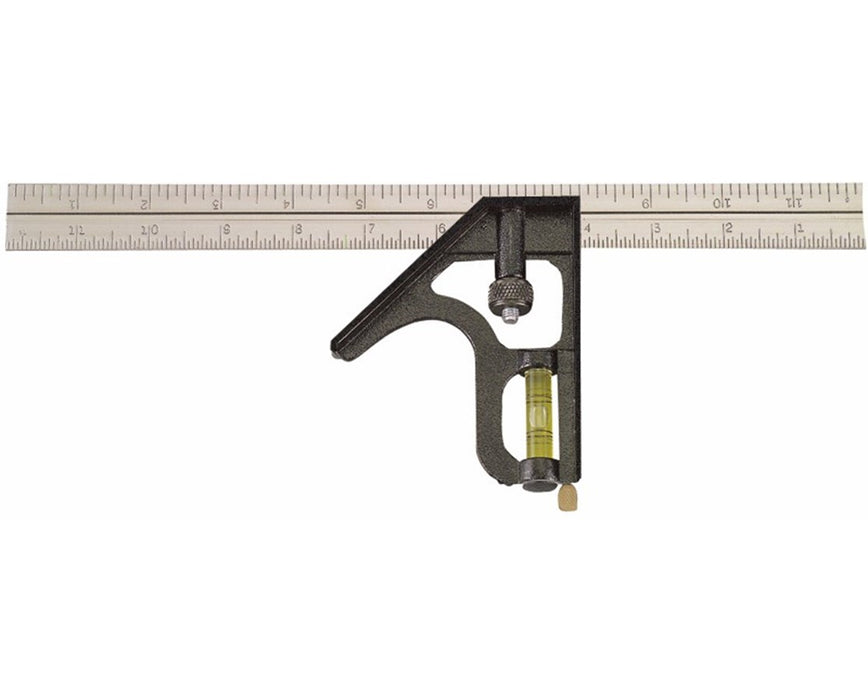 Heavy Duty Stainless Steel Combination Square - 12"