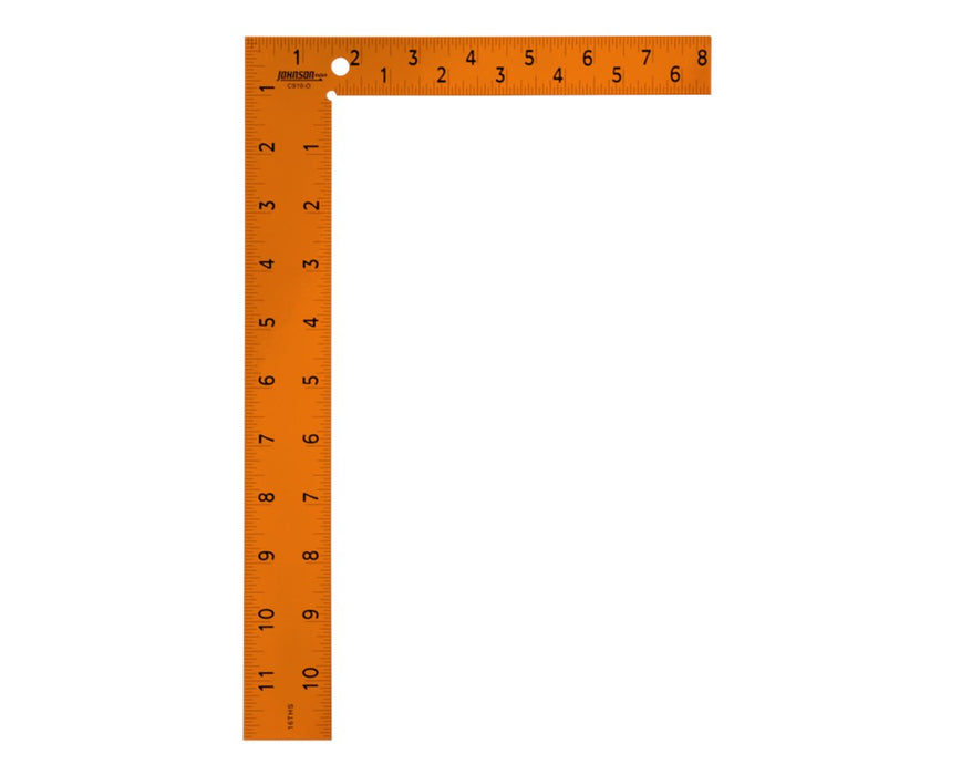 8" x 12" Easy-Read Steel Carpenter Square - Hi-Viz Orange