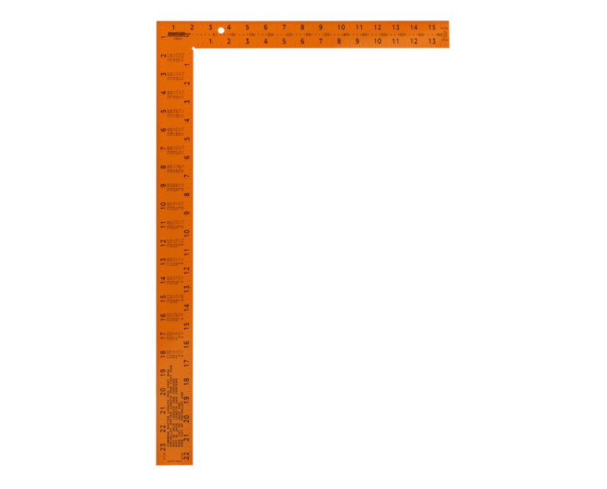 16" x 24" Easy-Read Steel Framing Square - Hi-Viz Orange